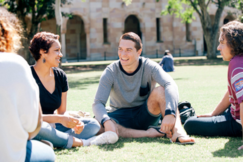 Students on the Great Court